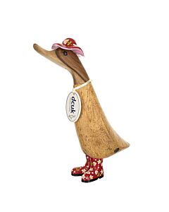 DCUK Duckings – Floral Hats and Welly Boots Red